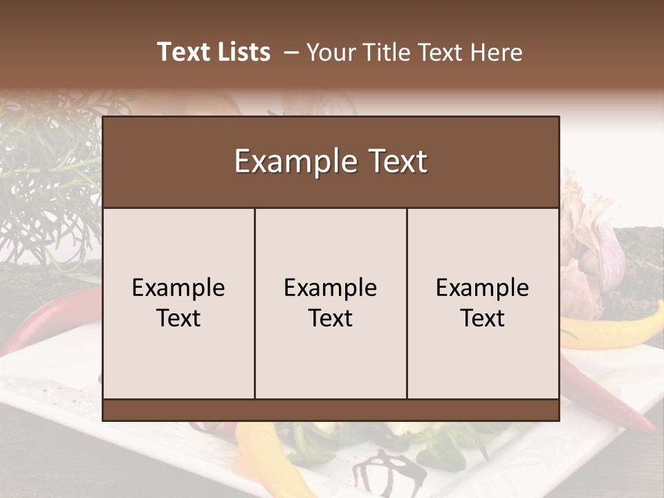 Vegetarisch Gartenfest Basilikum PowerPoint Template