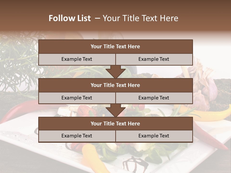 Vegetarisch Gartenfest Basilikum PowerPoint Template