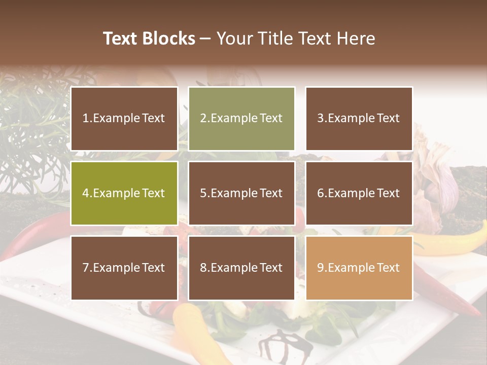 Vegetarisch Gartenfest Basilikum PowerPoint Template