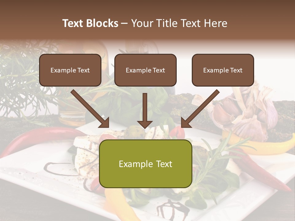 Vegetarisch Gartenfest Basilikum PowerPoint Template