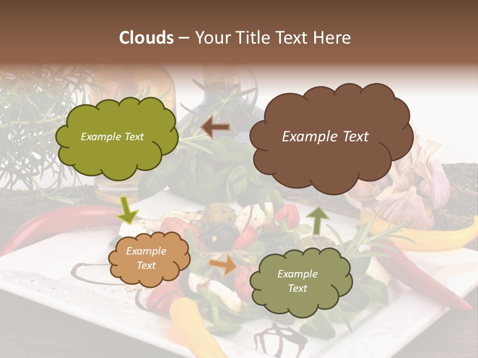 Vegetarisch Gartenfest Basilikum PowerPoint Template