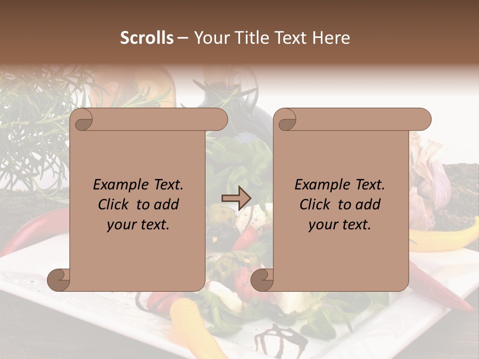 Vegetarisch Gartenfest Basilikum PowerPoint Template