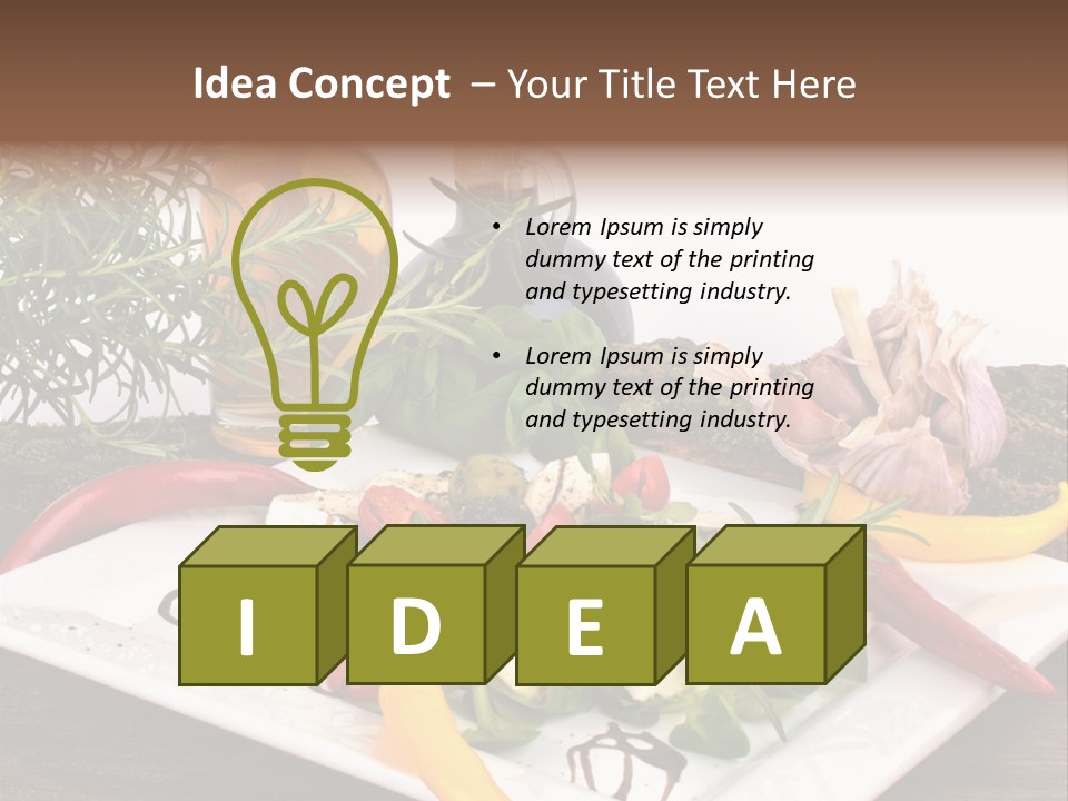 Vegetarisch Gartenfest Basilikum PowerPoint Template