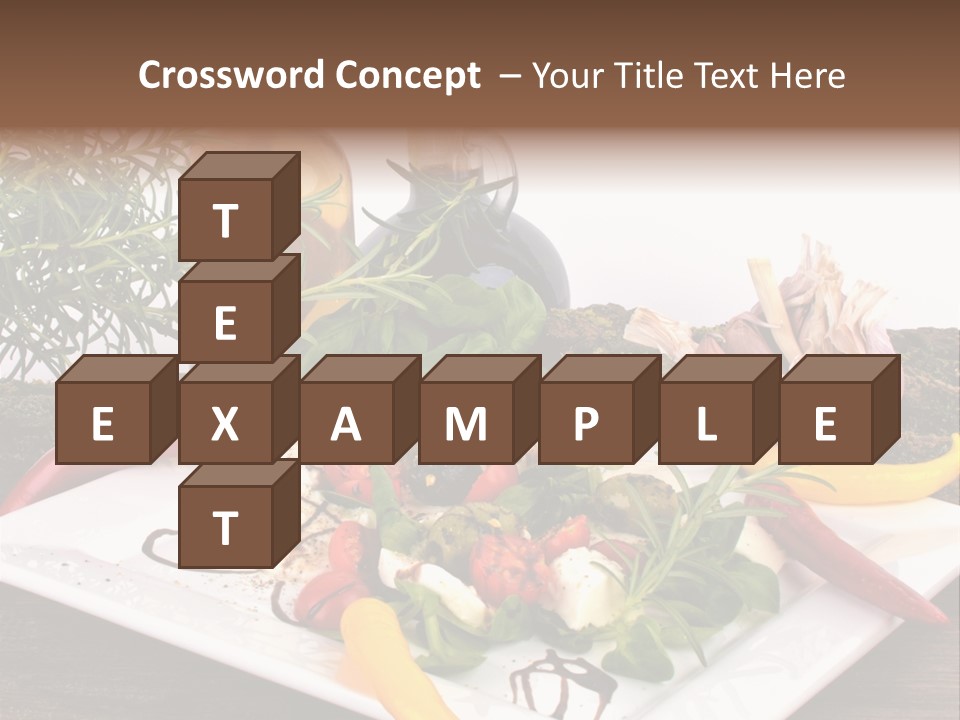 Vegetarisch Gartenfest Basilikum PowerPoint Template