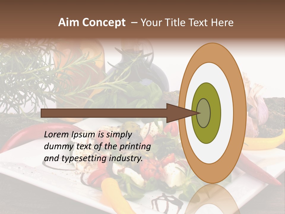 Vegetarisch Gartenfest Basilikum PowerPoint Template