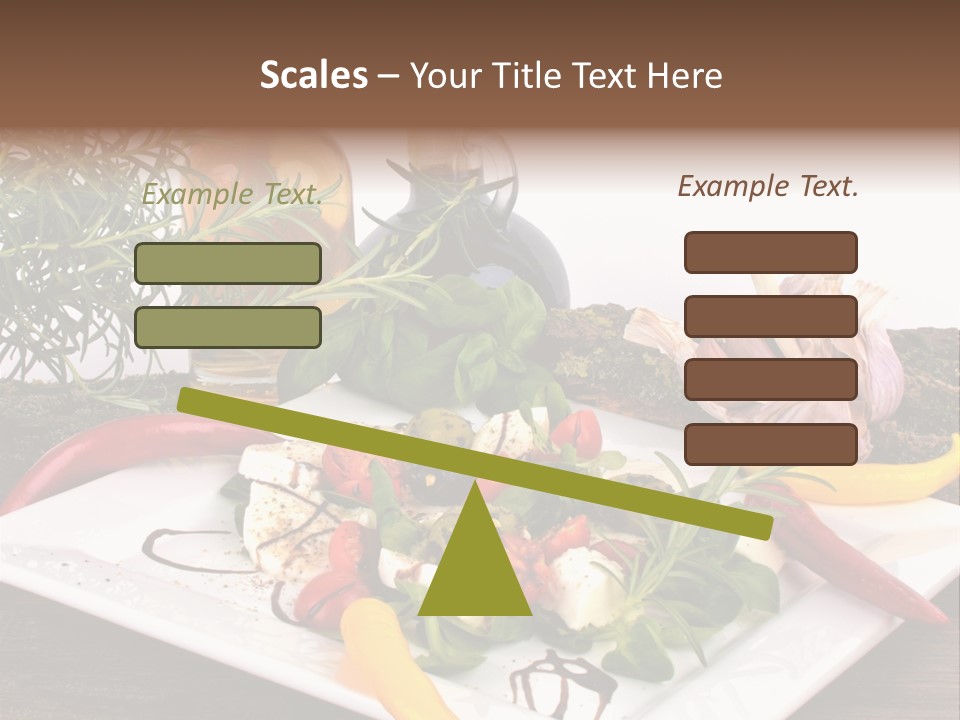 Vegetarisch Gartenfest Basilikum PowerPoint Template