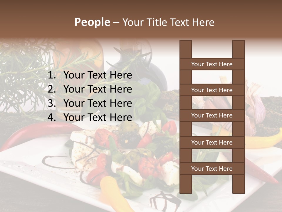 Vegetarisch Gartenfest Basilikum PowerPoint Template