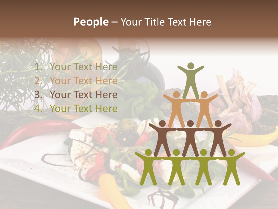 Vegetarisch Gartenfest Basilikum PowerPoint Template