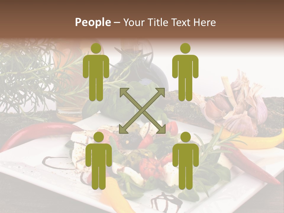 Vegetarisch Gartenfest Basilikum PowerPoint Template