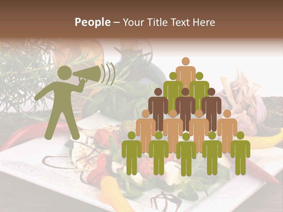 Vegetarisch Gartenfest Basilikum PowerPoint Template