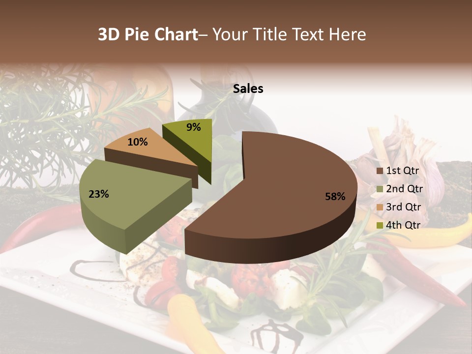 Vegetarisch Gartenfest Basilikum PowerPoint Template