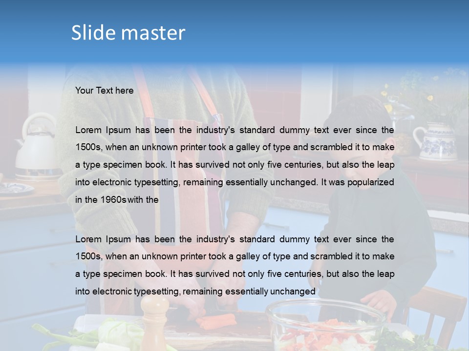 Father Casual Holding PowerPoint Template