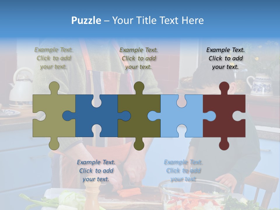 Father Casual Holding PowerPoint Template