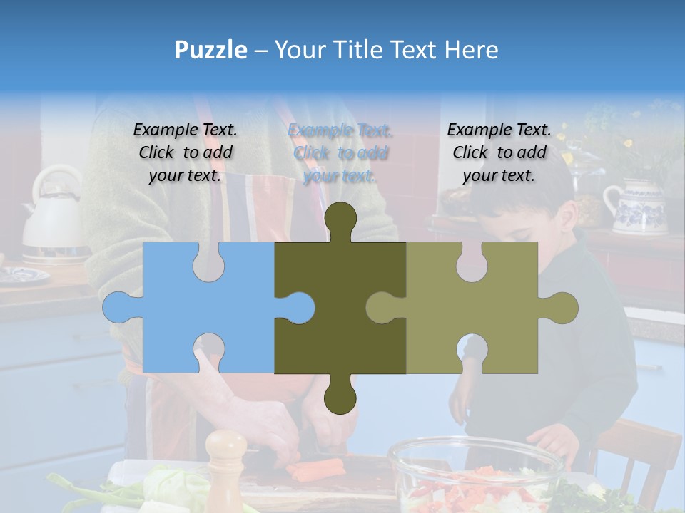 Father Casual Holding PowerPoint Template