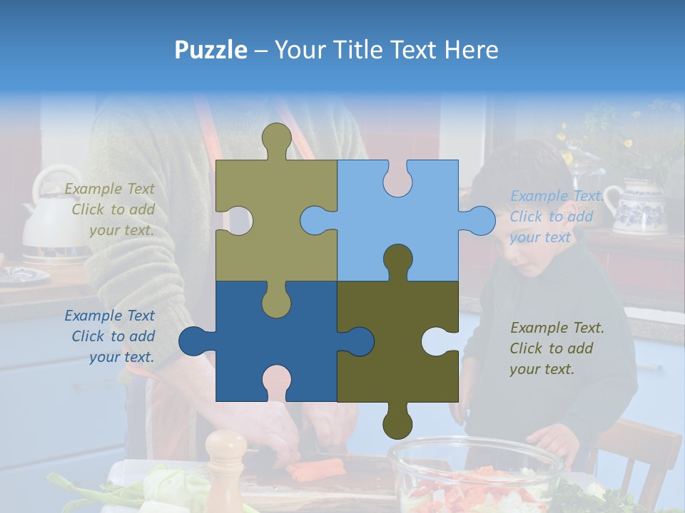 Father Casual Holding PowerPoint Template