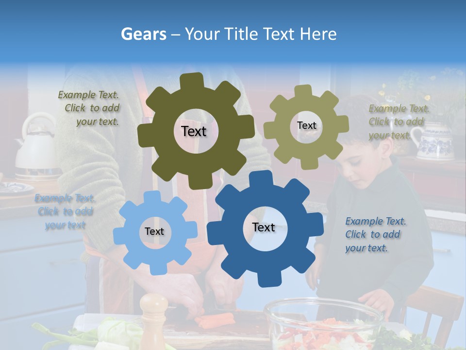 Father Casual Holding PowerPoint Template