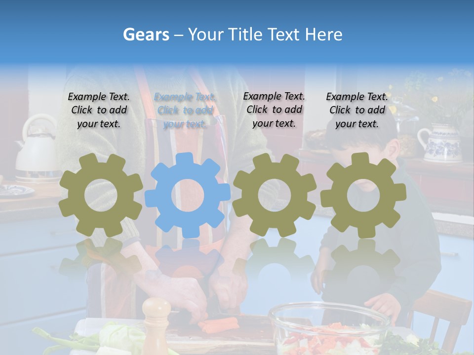 Father Casual Holding PowerPoint Template