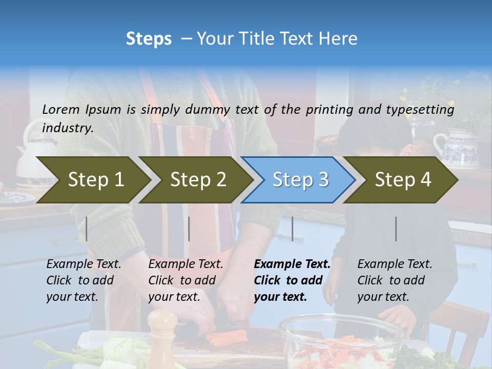 Father Casual Holding PowerPoint Template