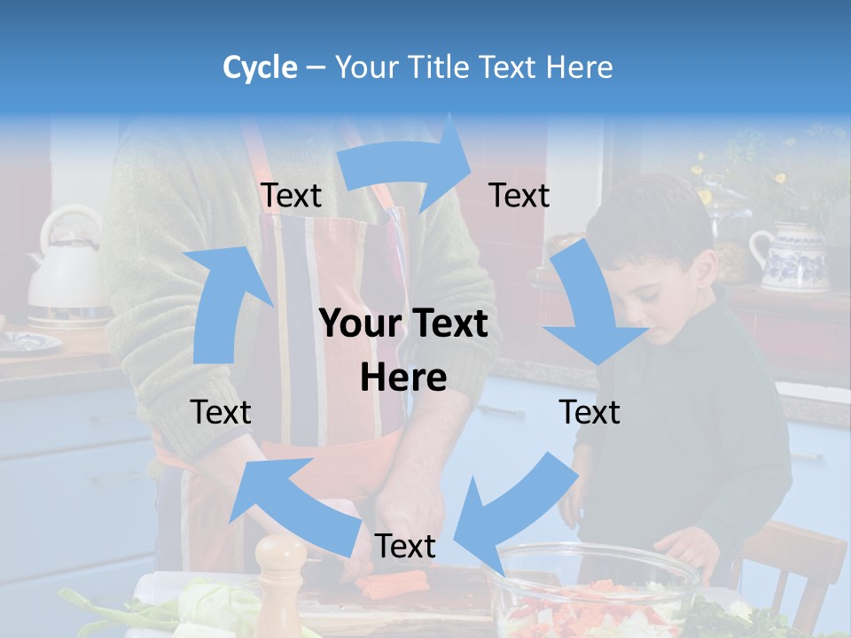 Father Casual Holding PowerPoint Template