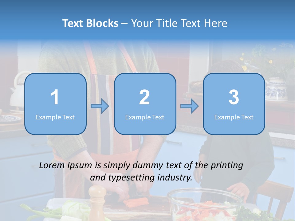 Father Casual Holding PowerPoint Template