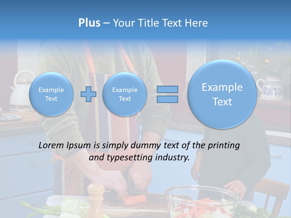 Father Casual Holding PowerPoint Template