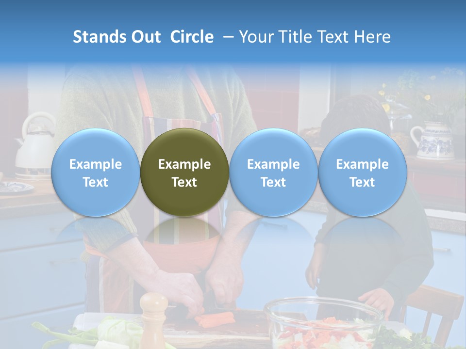 Father Casual Holding PowerPoint Template