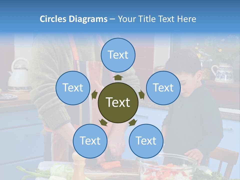 Father Casual Holding PowerPoint Template