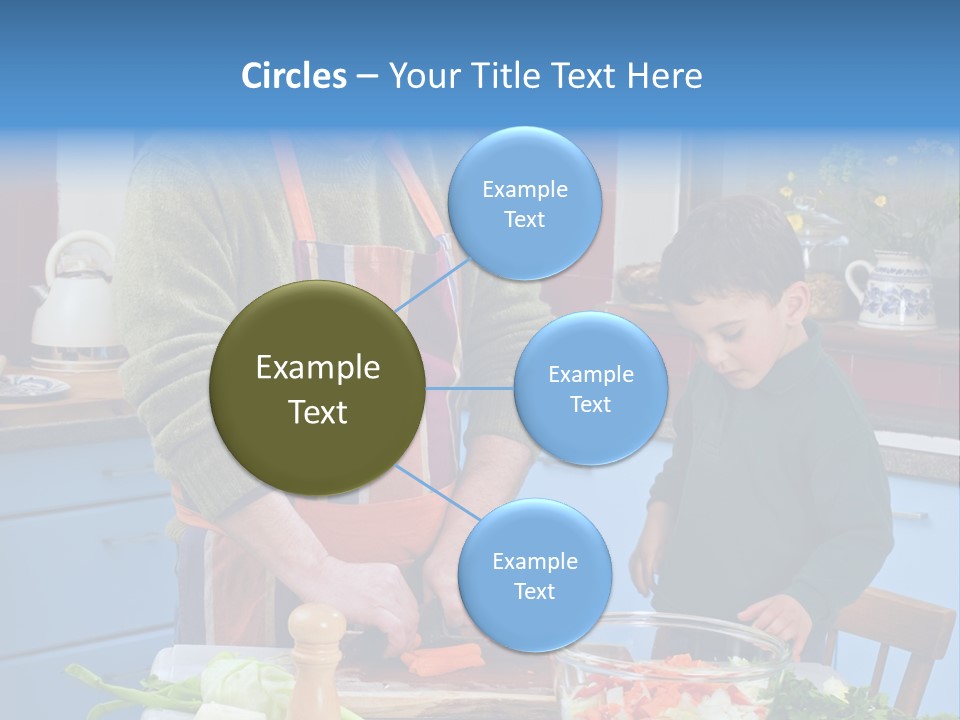 Father Casual Holding PowerPoint Template