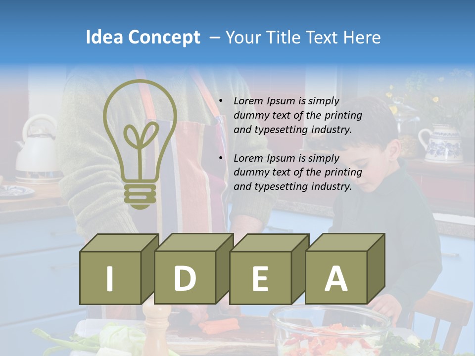 Father Casual Holding PowerPoint Template