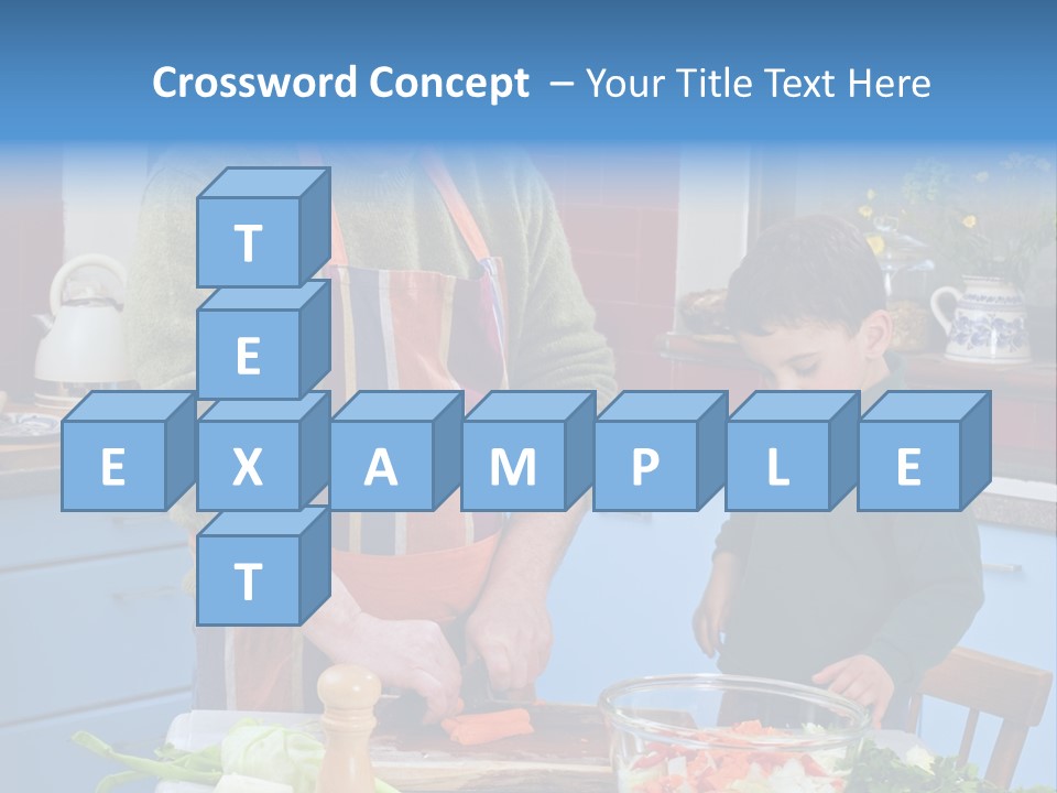 Father Casual Holding PowerPoint Template