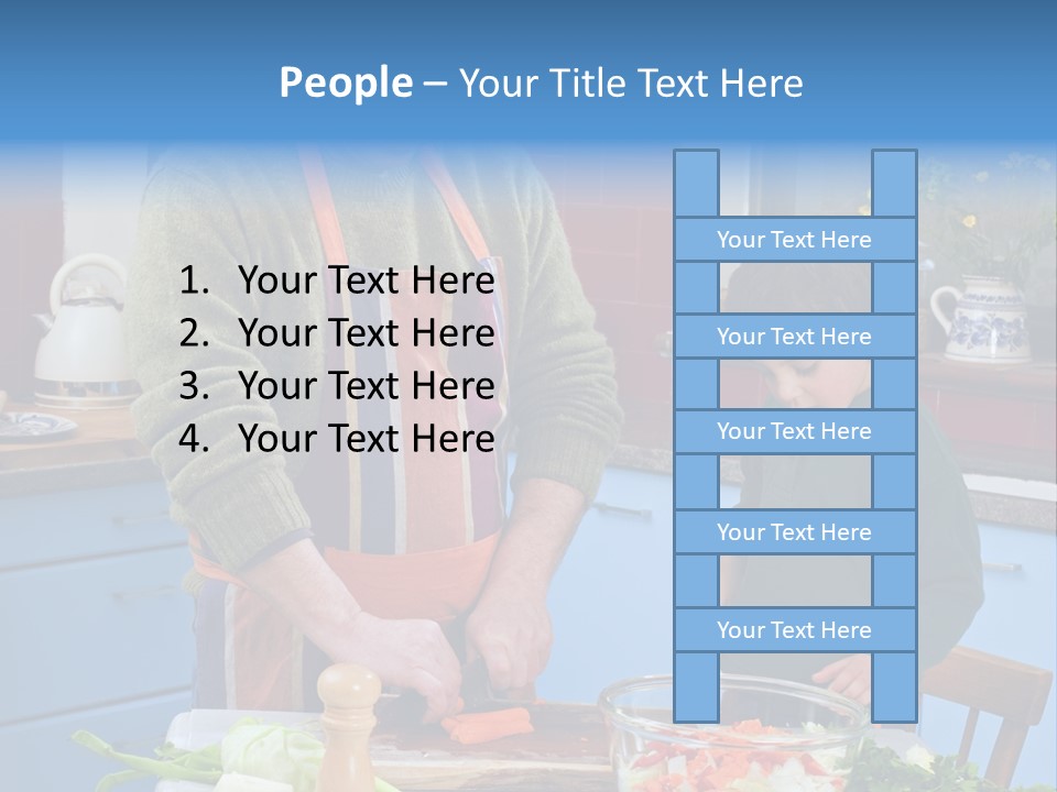 Father Casual Holding PowerPoint Template