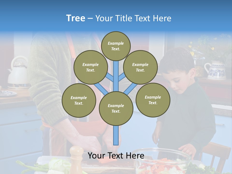 Father Casual Holding PowerPoint Template