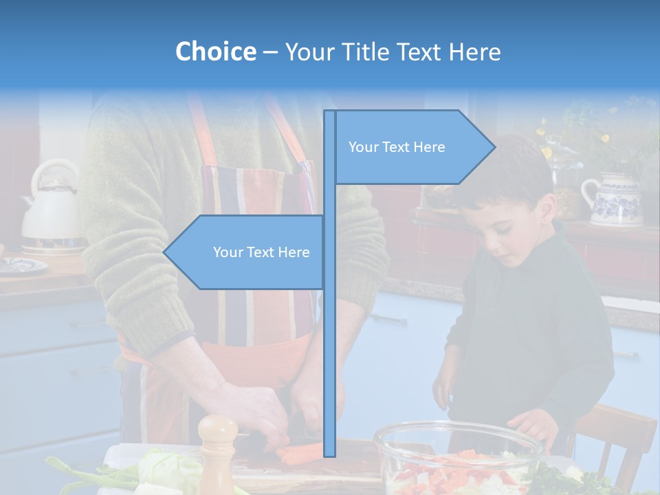 Father Casual Holding PowerPoint Template