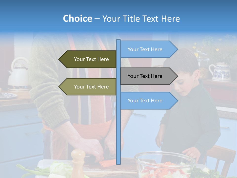 Father Casual Holding PowerPoint Template