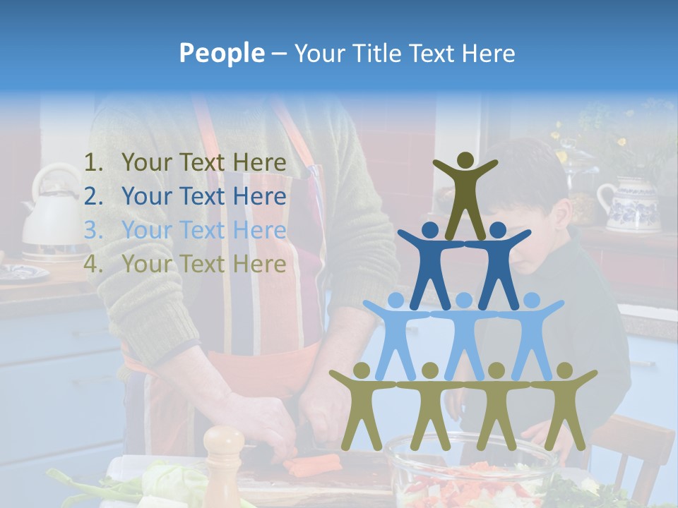 Father Casual Holding PowerPoint Template