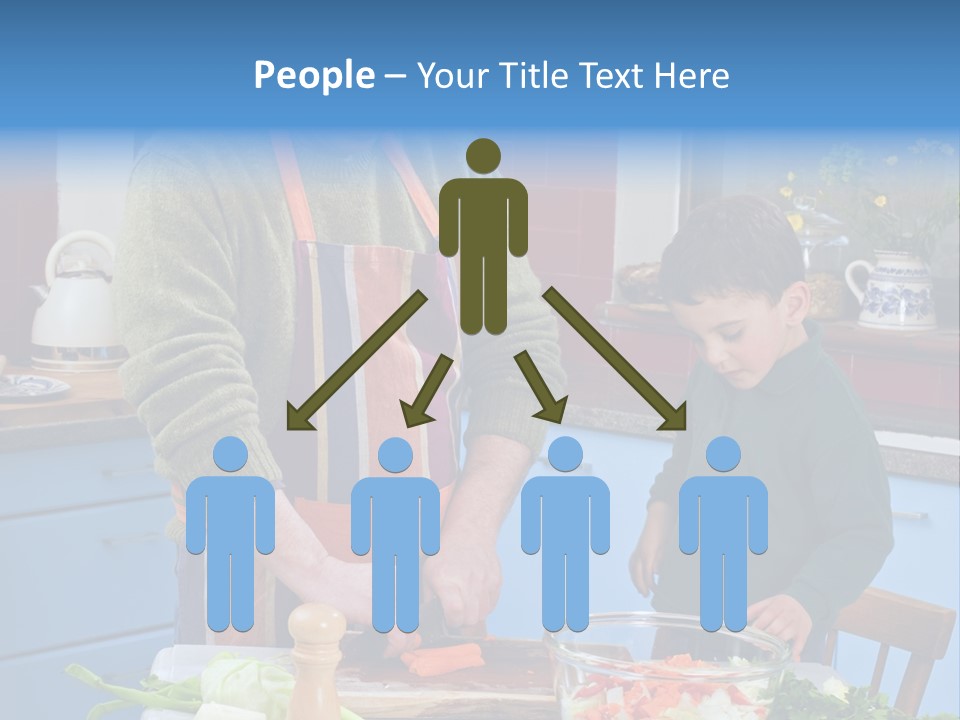 Father Casual Holding PowerPoint Template