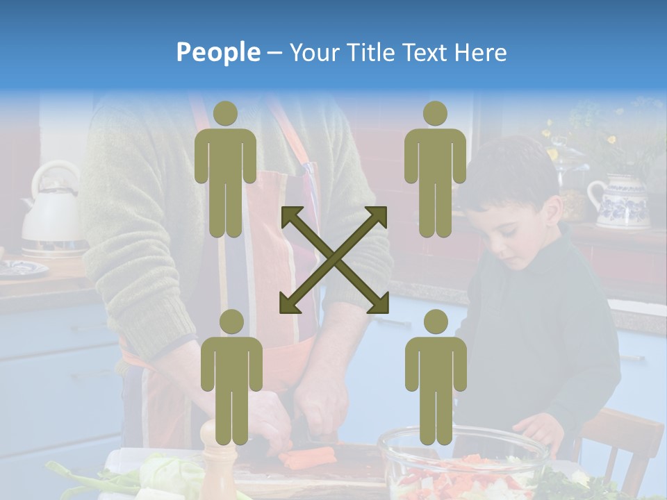 Father Casual Holding PowerPoint Template