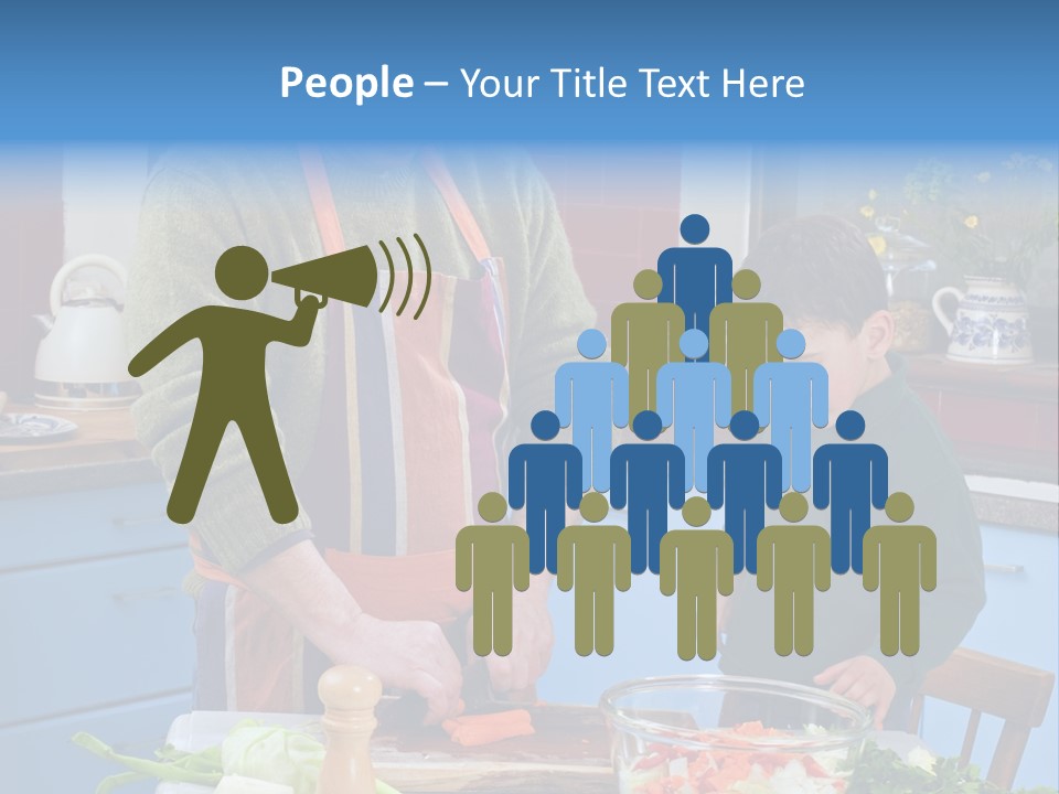 Father Casual Holding PowerPoint Template