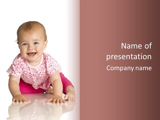 Krabbeln Pink Kindheit PowerPoint Template