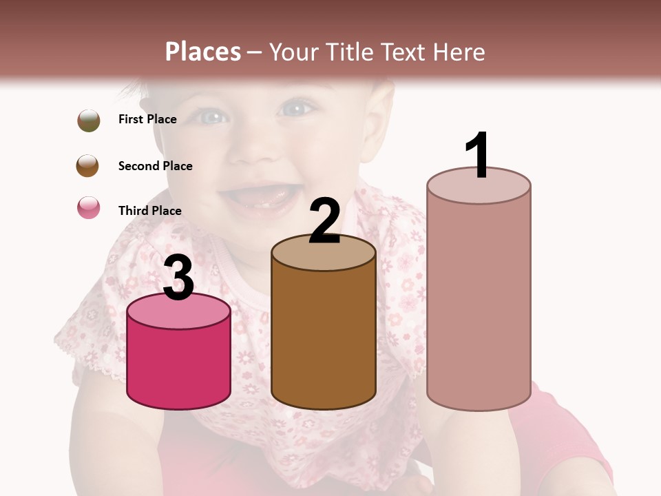 Krabbeln Pink Kindheit PowerPoint Template