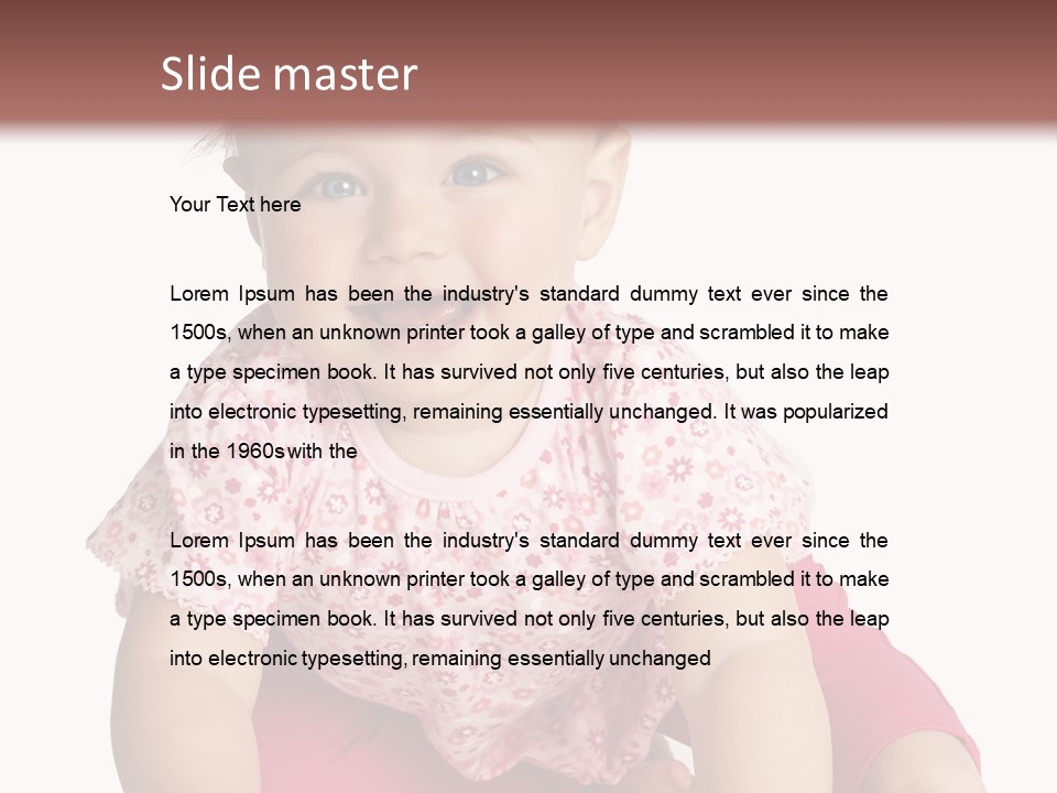 Krabbeln Pink Kindheit PowerPoint Template