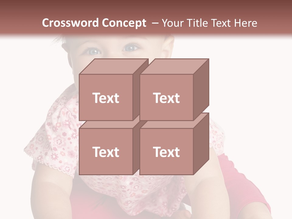 Krabbeln Pink Kindheit PowerPoint Template