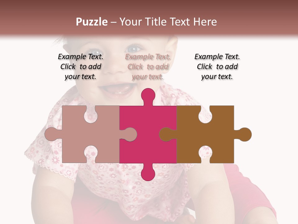 Krabbeln Pink Kindheit PowerPoint Template