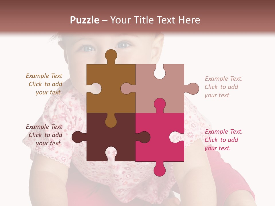 Krabbeln Pink Kindheit PowerPoint Template