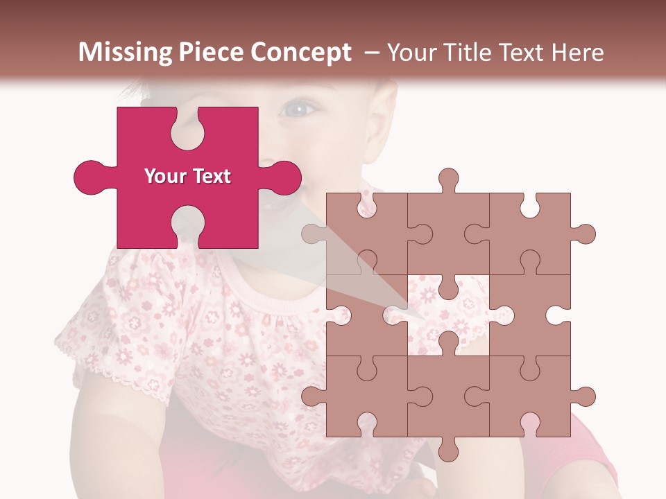 Krabbeln Pink Kindheit PowerPoint Template