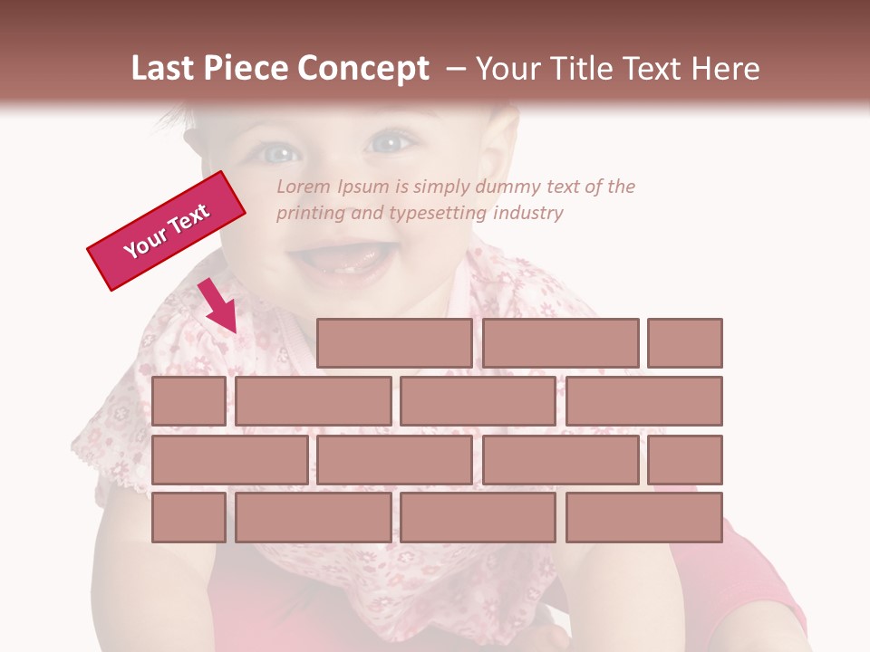 Krabbeln Pink Kindheit PowerPoint Template