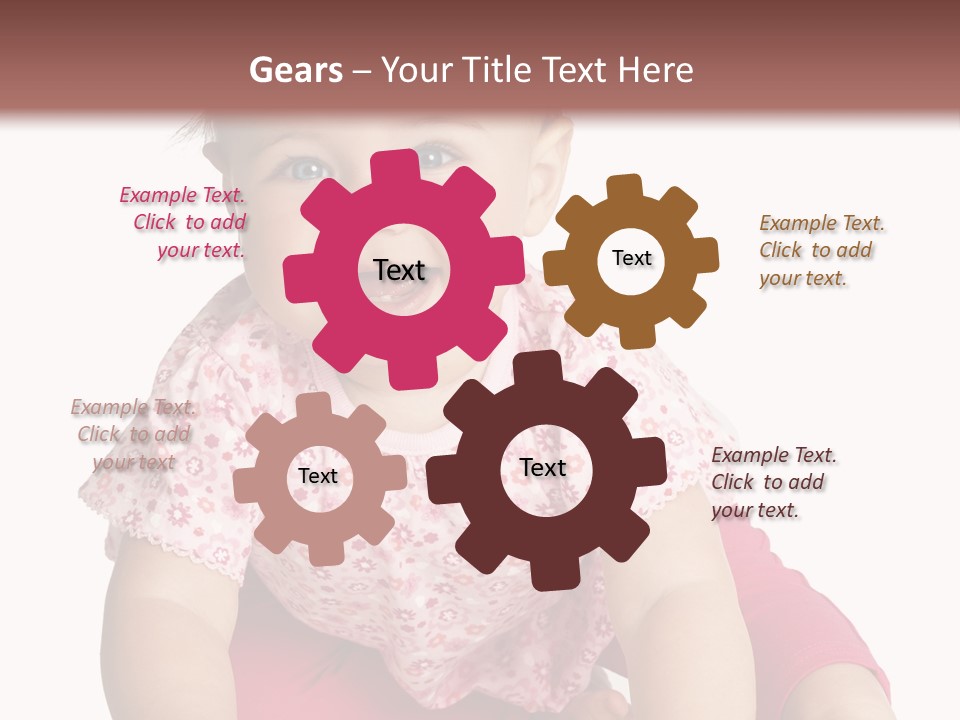 Krabbeln Pink Kindheit PowerPoint Template