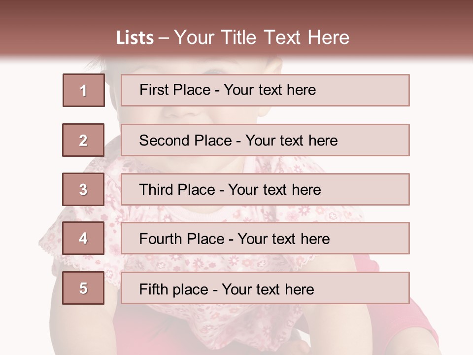 Krabbeln Pink Kindheit PowerPoint Template