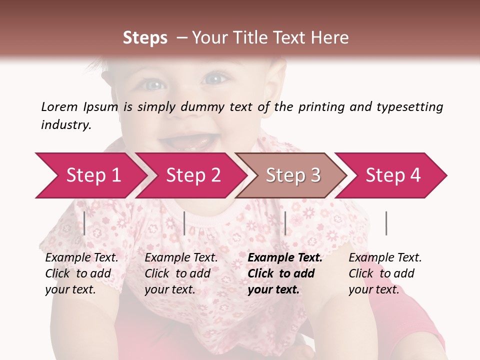 Krabbeln Pink Kindheit PowerPoint Template
