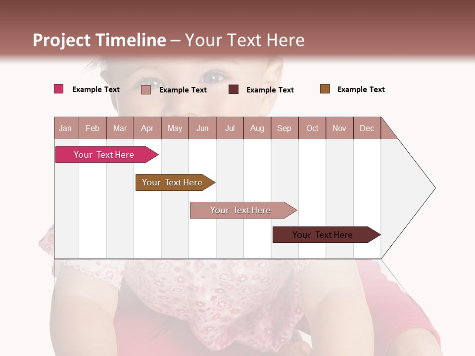 Krabbeln Pink Kindheit PowerPoint Template